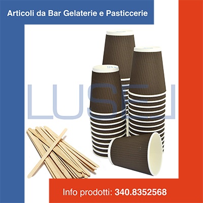 (a41) PZ 100 BICCHIERI CAPPUCCINO CAFFE MARRONE 250 ML H 10 CM X 8,5 CM DIAMETRO + PZ 100 STECCHE INCARTATE 11 CM